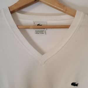 Mens Lacoste Vneck Sweater